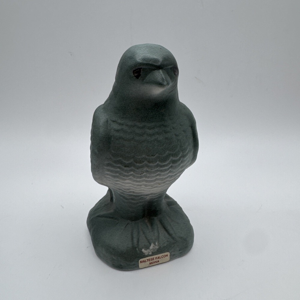 Vintage Bristow Potteries Maltese‎ Falcon Statue Figurine Mark Rare Gray Bird